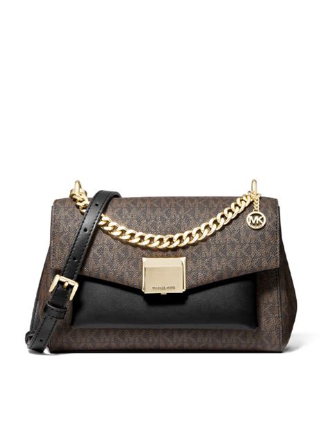 michael kors lita medium two-tone logo crossbody bag|crossbody bag Michael Kors.